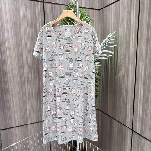 纯棉圆领花色时尚睡裙