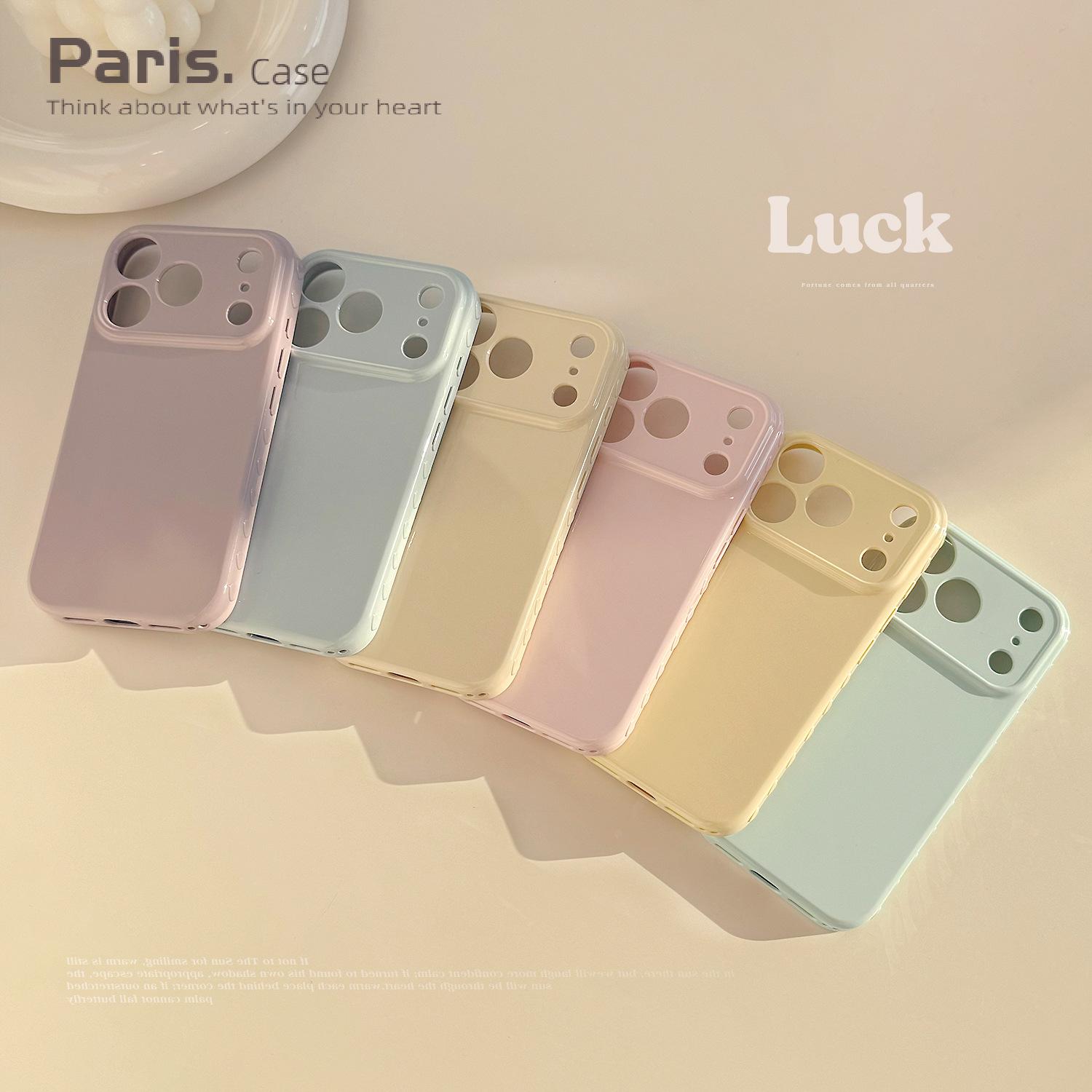 【Paris.Case】ins简约纯色17pro max苹果16/15个性14防摔12pro软