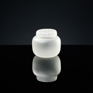日本硝子作家太田良子玻璃作品：磨砂玻璃罐 现货