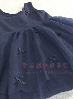 女宝宝儿童纯棉蝴蝶结无袖背心