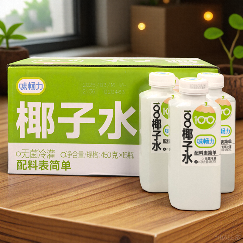 味畅力100椰子水鲜榨玉米汁饮料