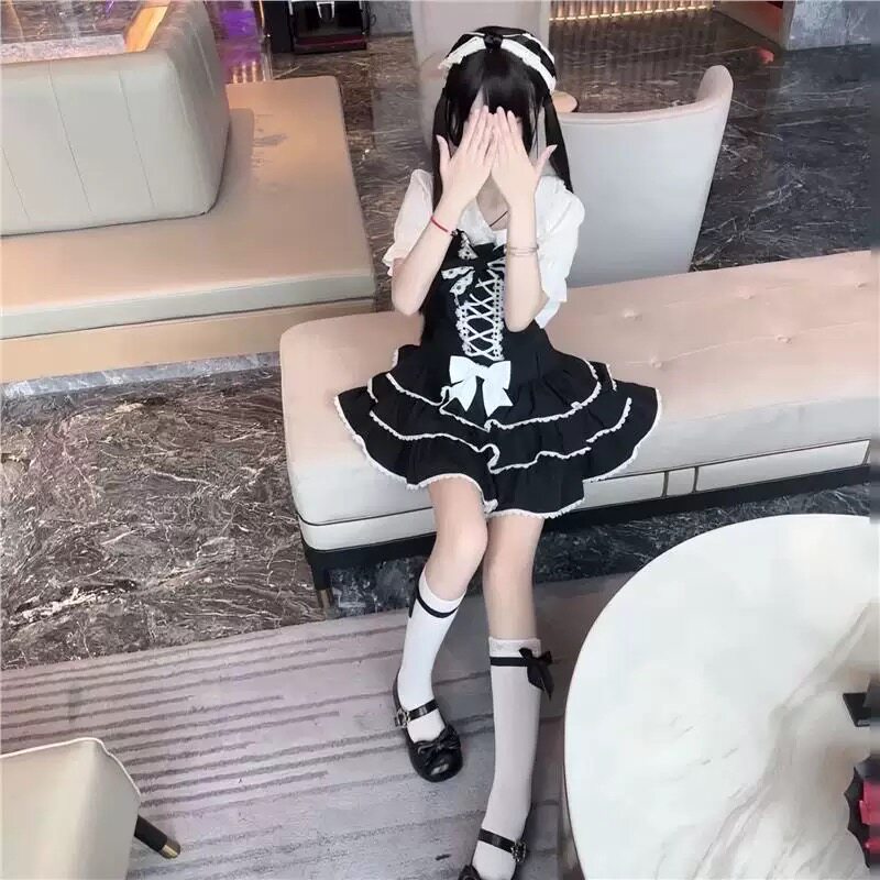 【熊之】古早昭和原创Lolita洋装蛋糕裙背带裙洛丽塔吊带裙连衣裙