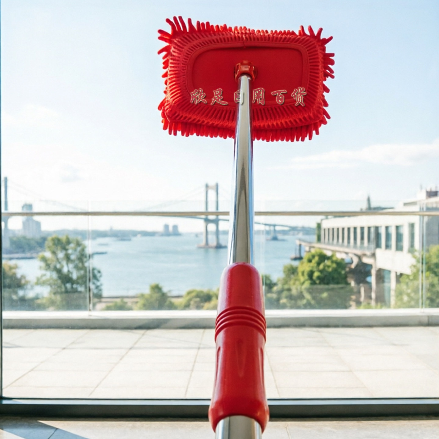 可旋转雪尼尔擦玻璃神器落地玻璃清洁拖把可伸缩擦瓷砖墙面平板拖