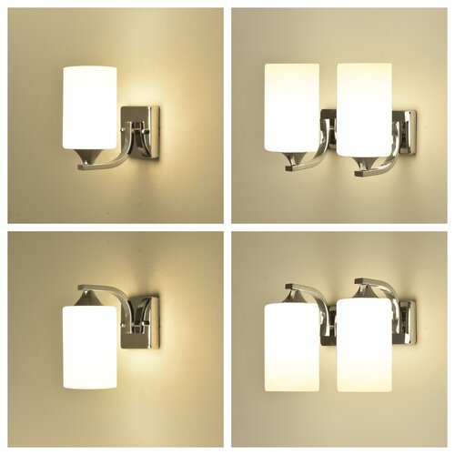 现代简约LED卧室床头灯 阳台楼梯客厅玄关过道双头灯 酒店墙壁灯