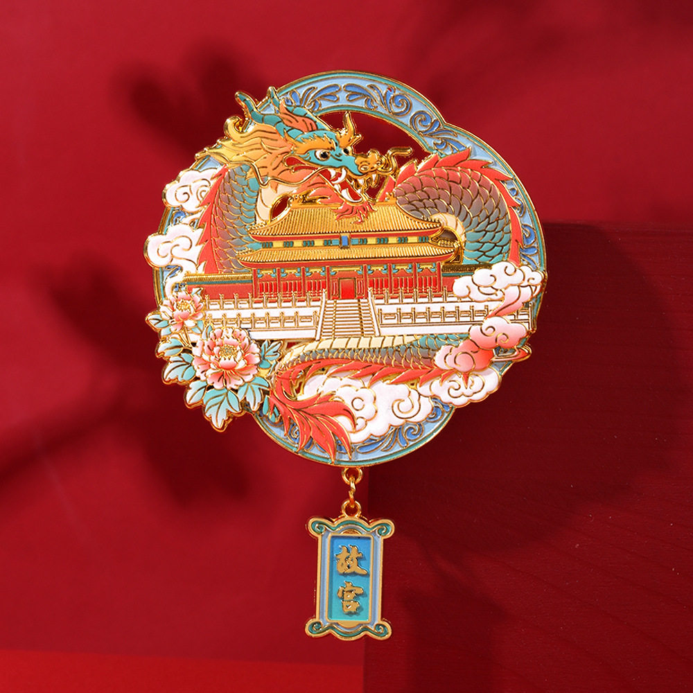 国庆中国风金属冰箱贴伴手礼
