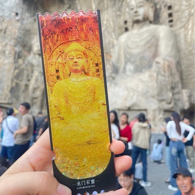 洛阳龙门石窟冰箱贴流沙河南文创意3D纪念品中国城市周边磁吸家居