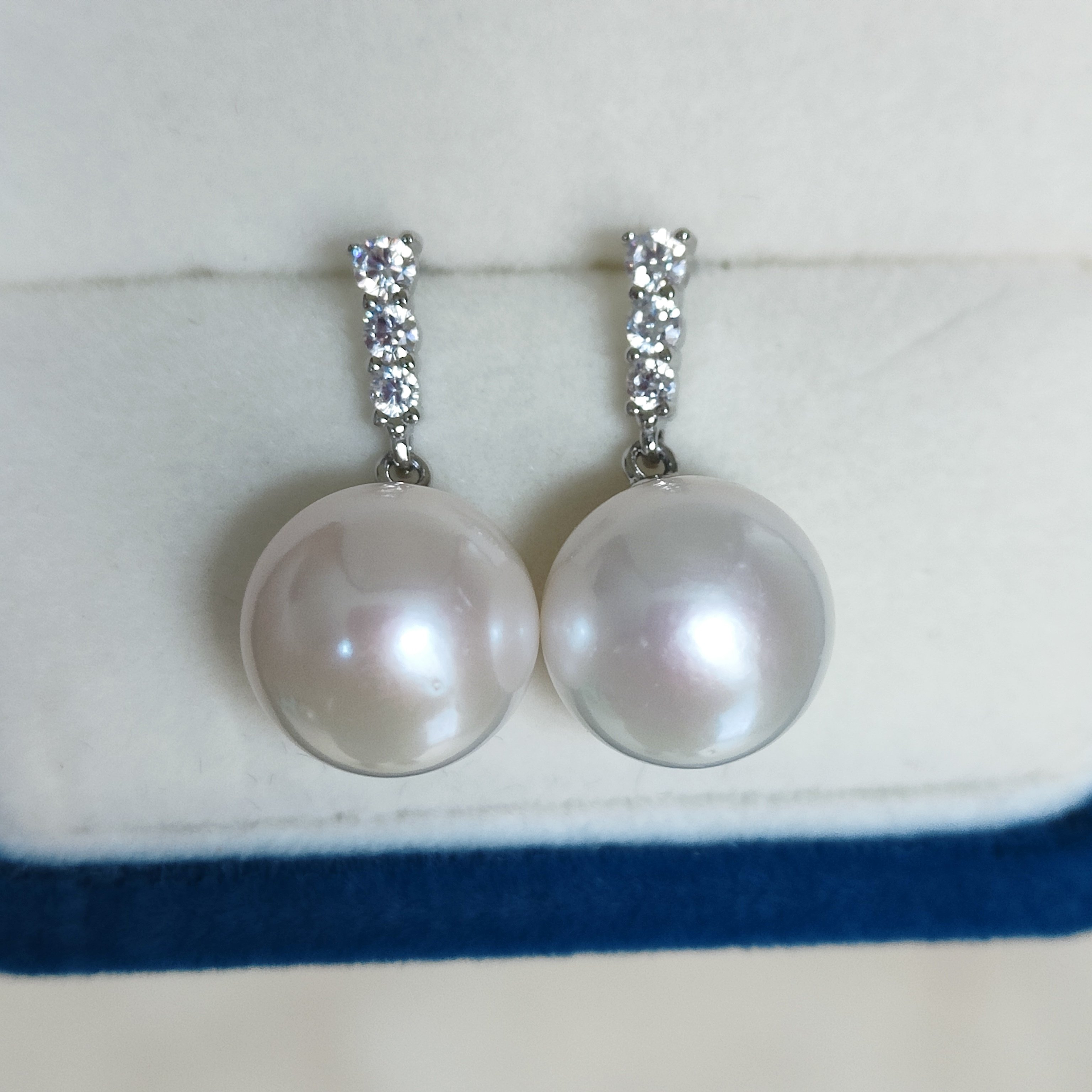 经典三钻 诸暨天然淡水珍珠耳钉通勤气质新中式耳环轻奢简约耳坠,珠宝/钻石/翡翠,耳饰,淘宝优惠券,粉丝福利购,淘宝优惠卷