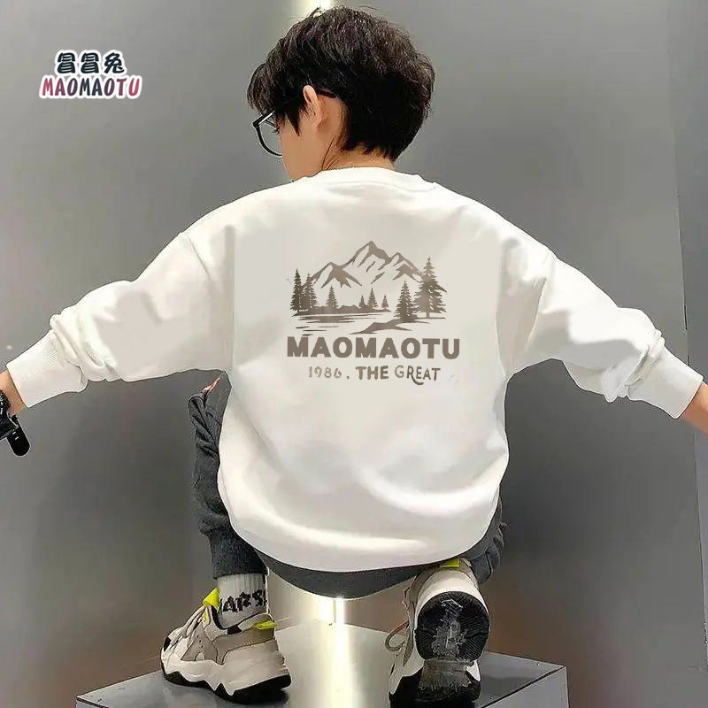 男童装卫衣春秋装2023新款儿童打底衫男孩秋冬季宽松休闲加绒上衣