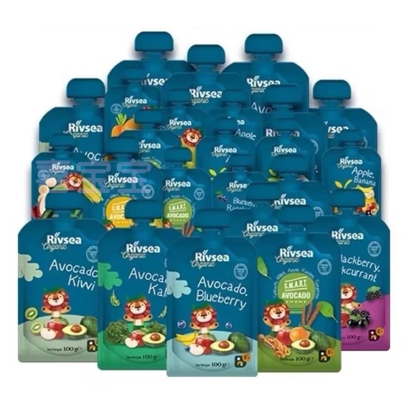 禾泱泱宝宝果泥蔬菜泥牛油果蓝莓猕猴桃菠菜玉米泥蓝莓草莓香蕉泥