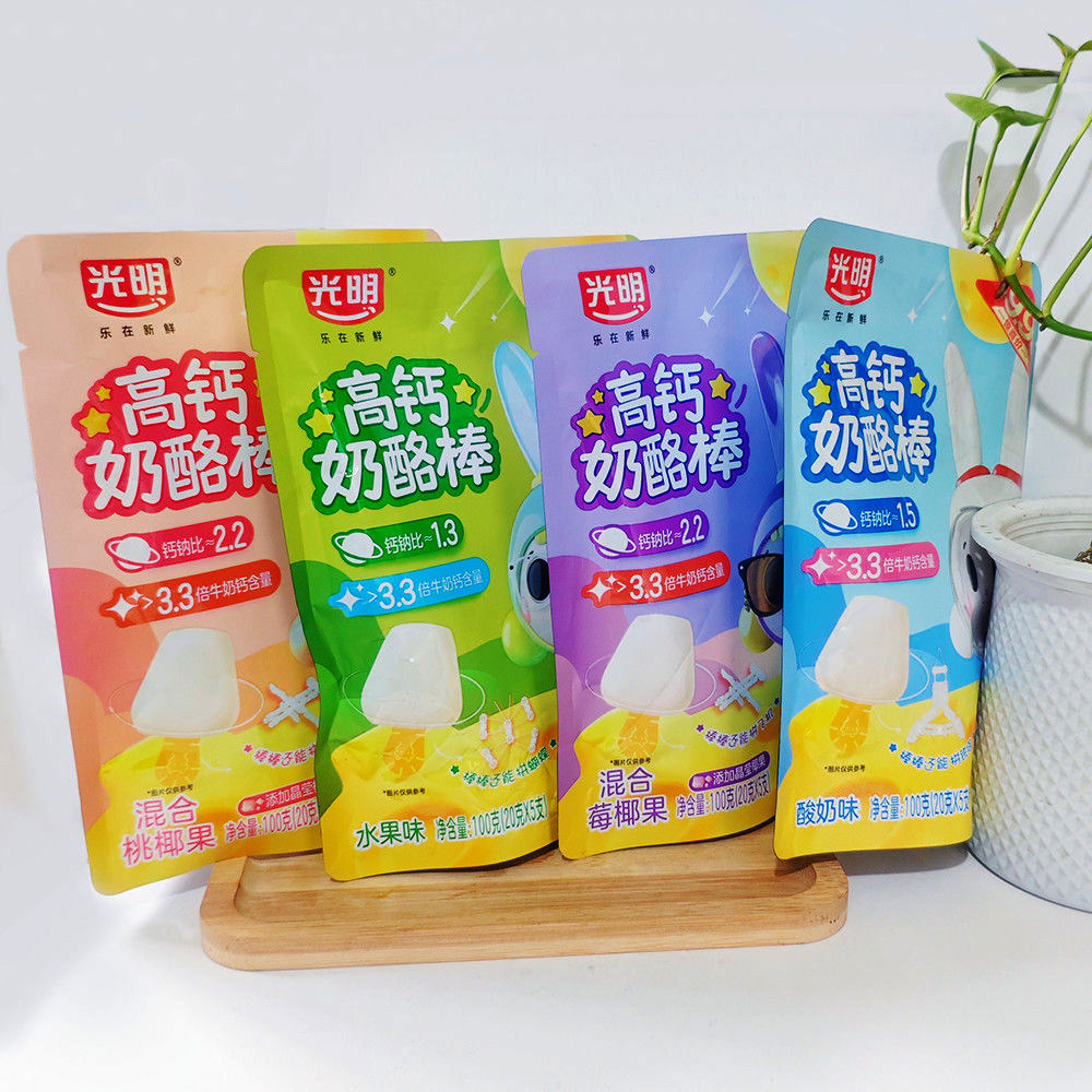 光明高钙奶酪棒水果酸奶混合莓桃椰果多口味高钙奶酪棒