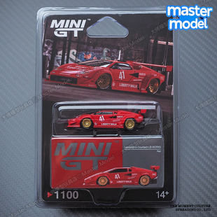 MINIGT现货1/64兰博基尼康塔什Countach红LB宽体改装车模型#1100