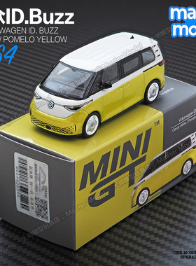 MINIGT现货1/64 大众ID.Buzz 商务面包车MPV 合金汽车模型 1110