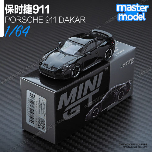 MINIGT1/64现货 保时捷911Dakar黑色 合金汽车模型收藏摆件 958