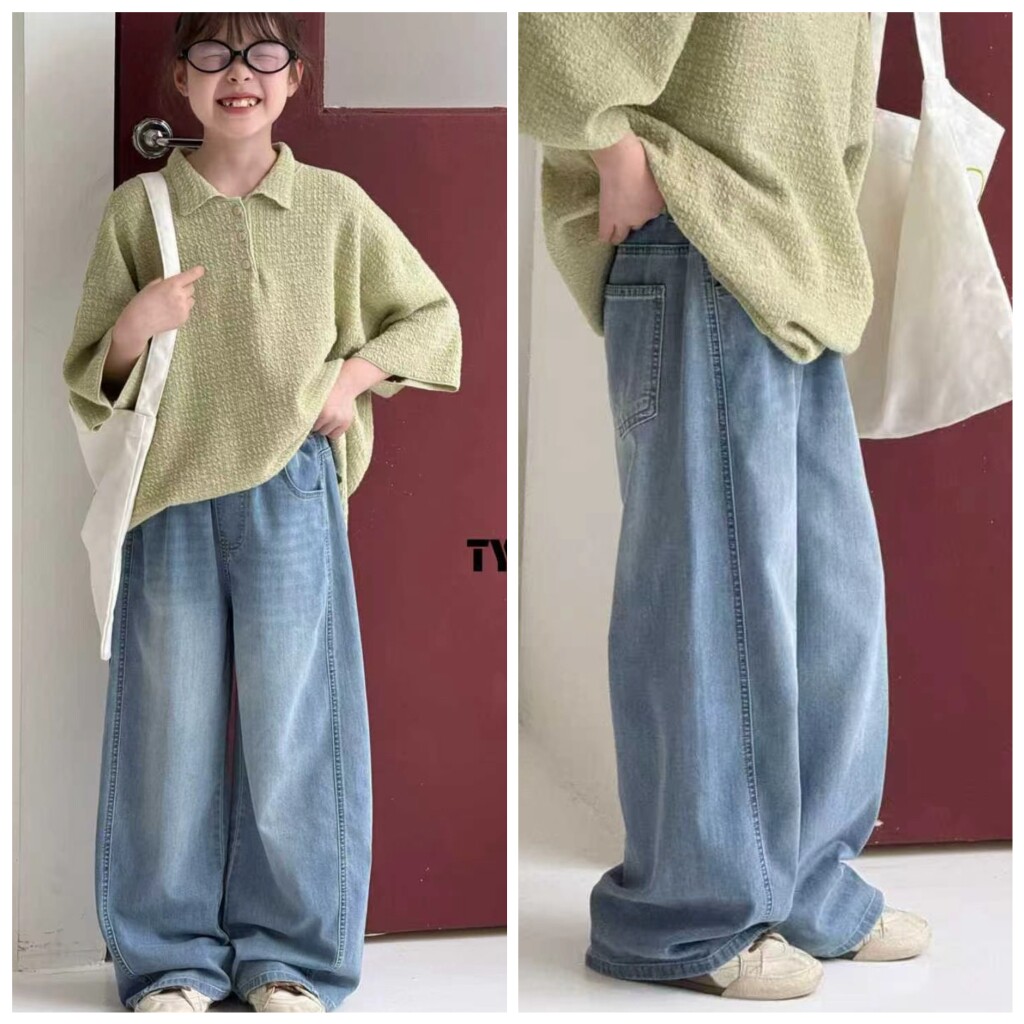 天依角2026春夏18326新款18329薄牛仔直筒裤中大男女童中性大组