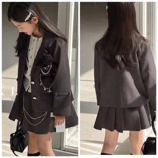 CNKL金童帝代2026春新款5318学院两件套装1266打底衫中大女童亲子