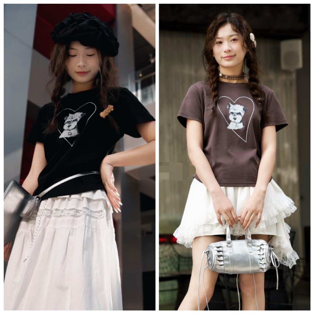 子家2026夏1023新款狗狗短袖1039长裙1038裙裤中大女童青少年亲子
