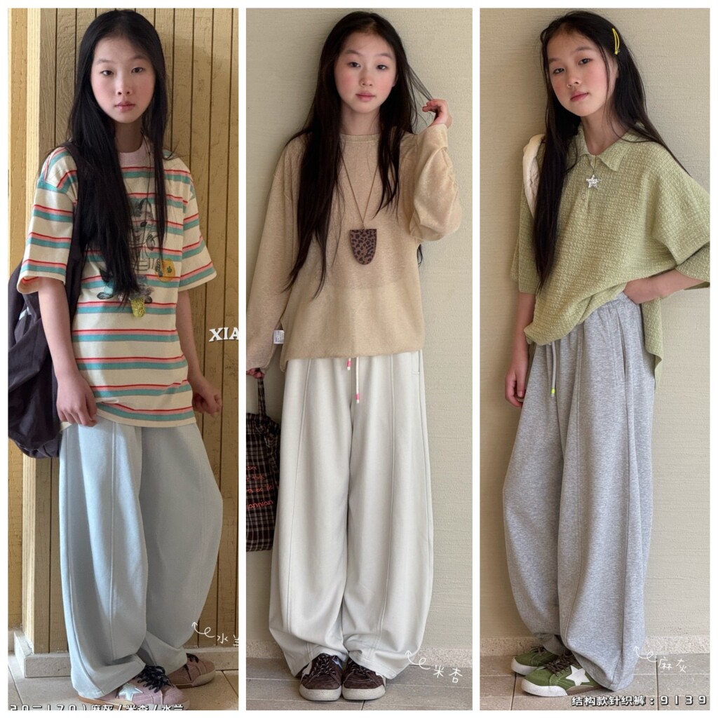 小智同学2026春9139新款弯刀卫裤中大童男女童中性可亲子