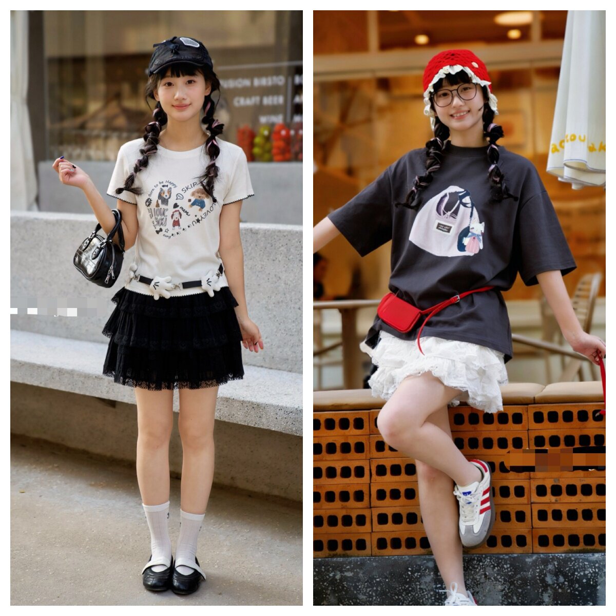 子家2026夏1353狗狗1356兔子短袖1057蕾丝裤裙中大女童青少年亲子