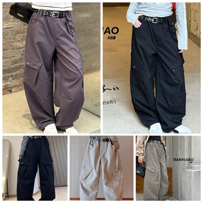 天依角2025秋19101新19162两用工装弯刀裤男女童亲子