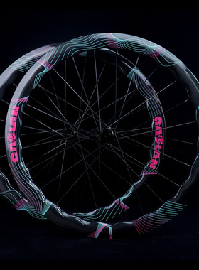 GAOLAN promax高澜超轻公路车碳纤维波浪轮组桶轴50框高SAPIM辐条