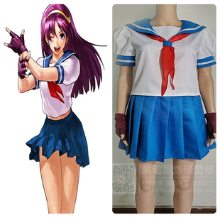 拳皇 麻宮雅典娜水手服蓝色日本cosplay女装动漫可爱风校园风定做