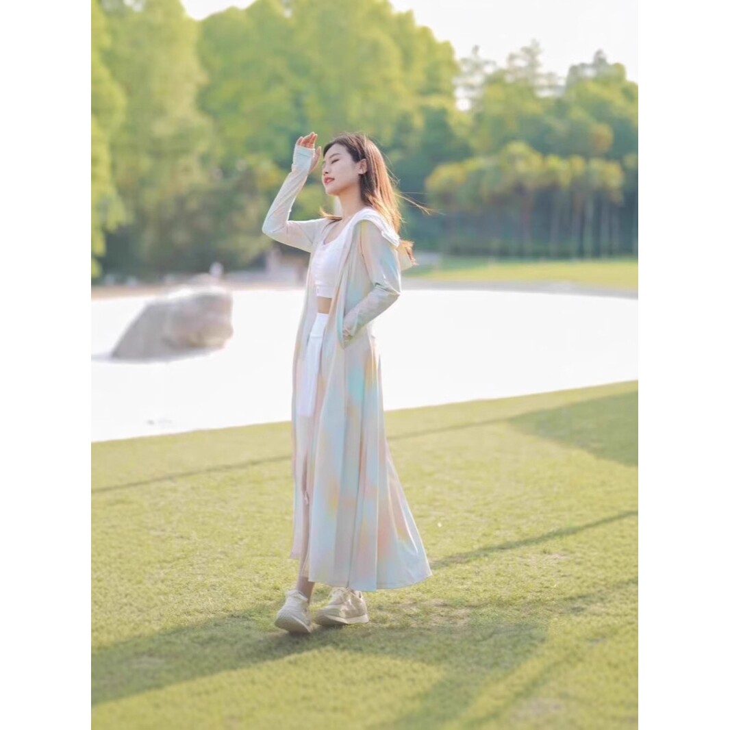 日本MUJIΕ防晒衣全身防晒服女连衣裙外套连身裙长款透气女款冰丝