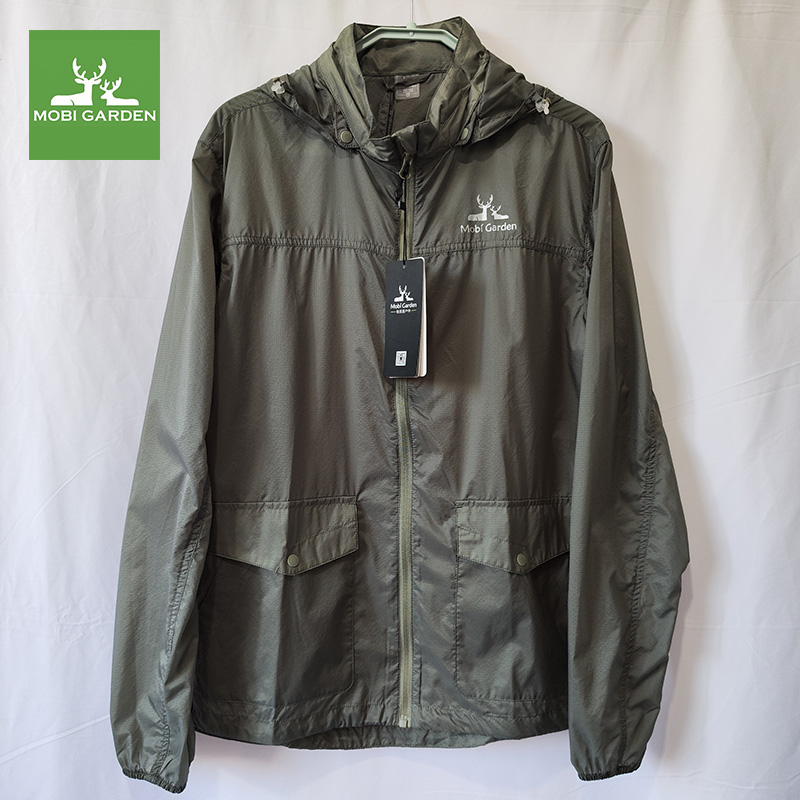 牧高笛男防晒防风轻薄连帽皮肤衣