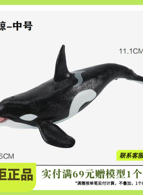 Recur悦酷软胶海洋生物模型16044虎鲸仿真动物益智认知戏水玩具
