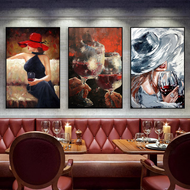酒吧酒馆餐吧装饰画红酒清吧西餐厅壁画酒窖酒庄酒柜雪茄ktv挂画