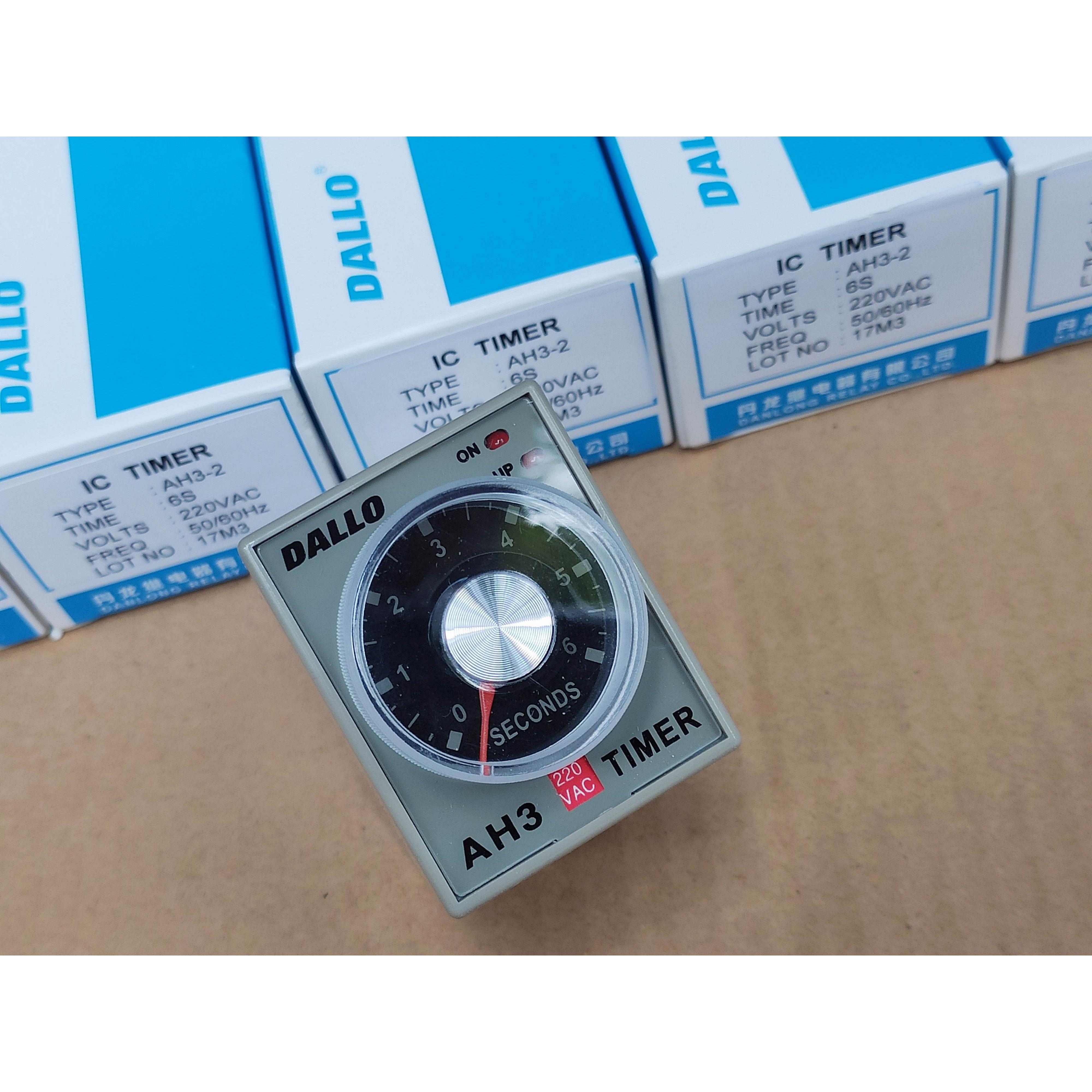 询价原装DALLO丹龙AH3-2时间继电器 园8脚 时间制控制器制AC220 D