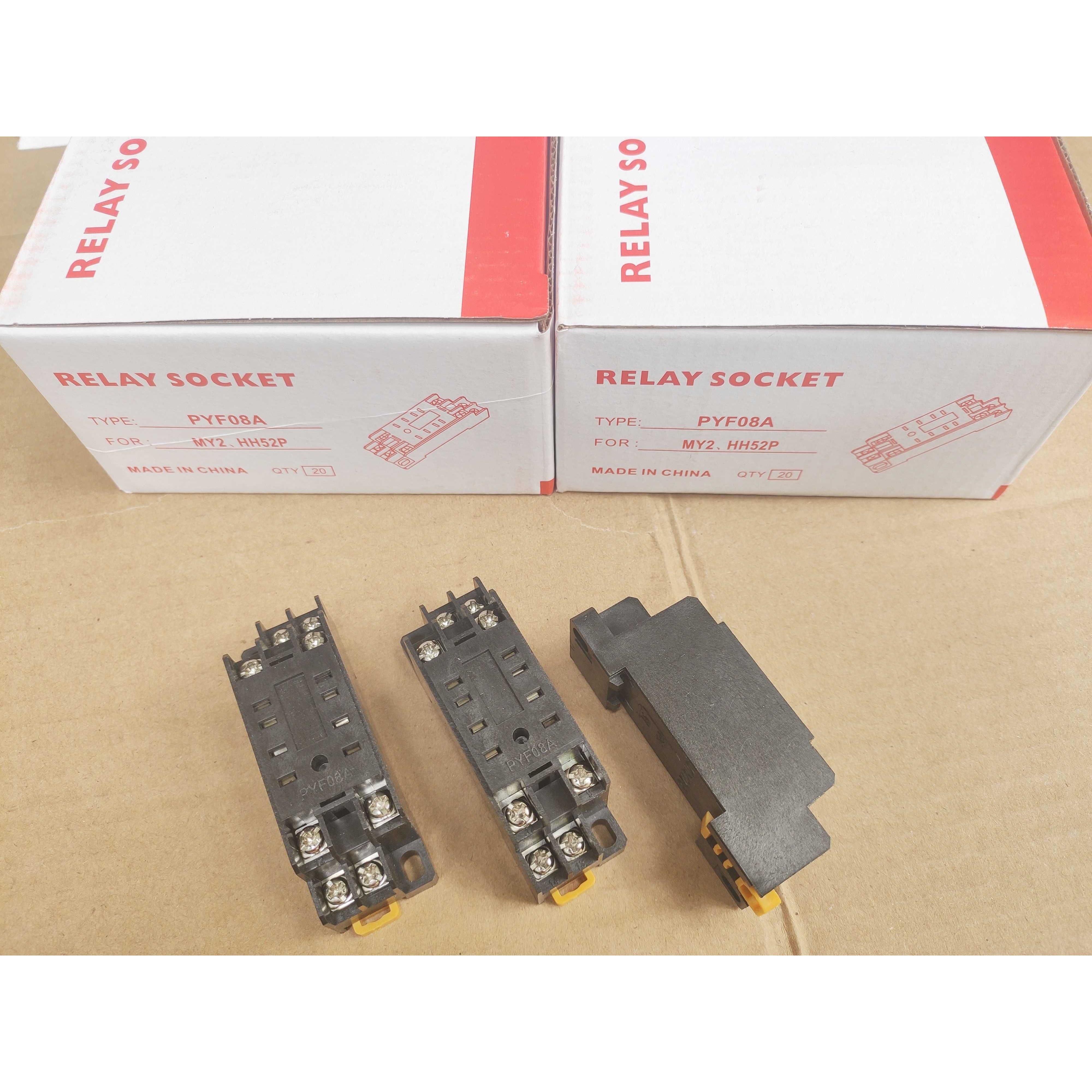 询价小8脚底座PYF08A导轨式继电器底座小八脚座子HH52P MY2NJ H3Y