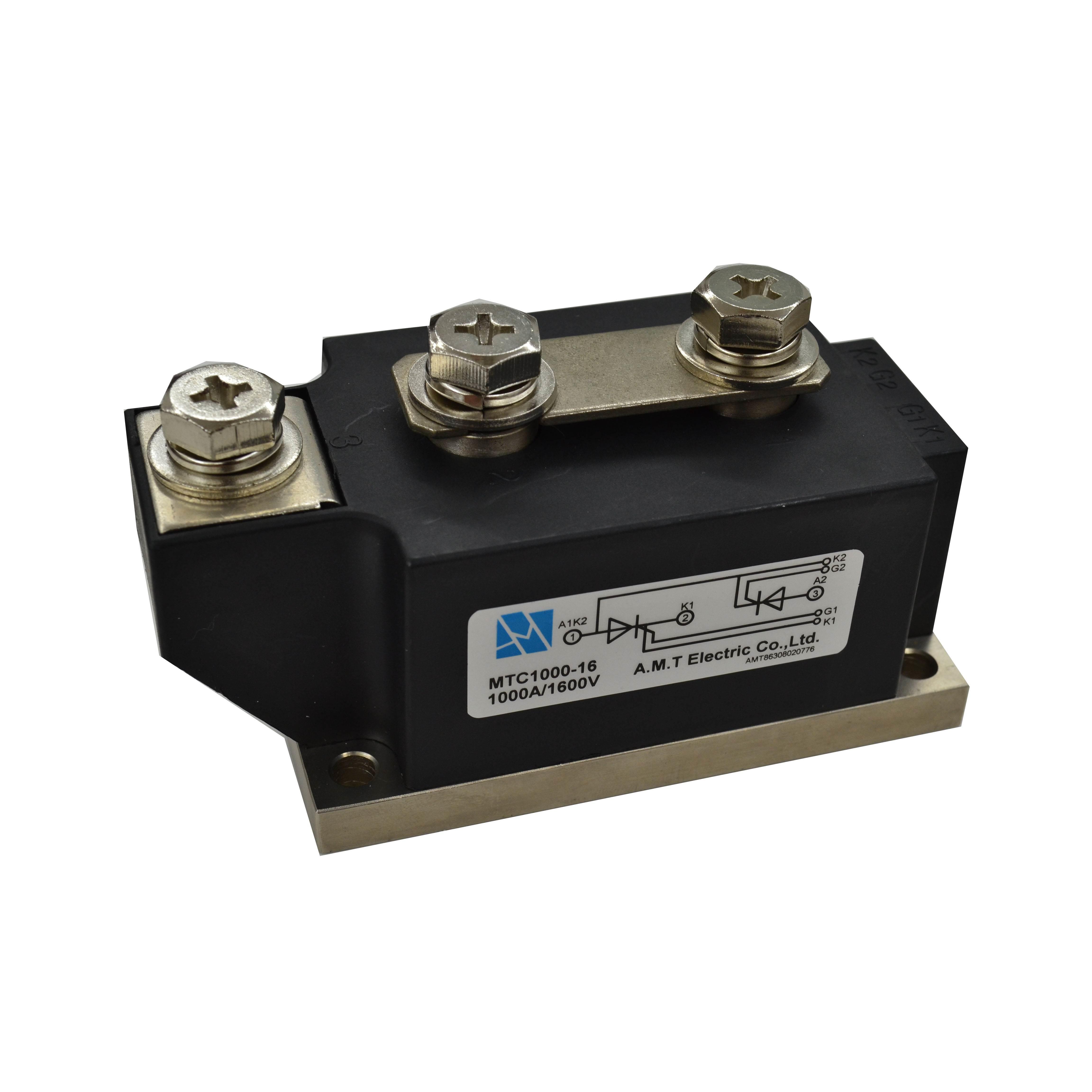 询价普通晶闸管模块双向可控硅MTC1000A-1600V风冷压接大功率调温