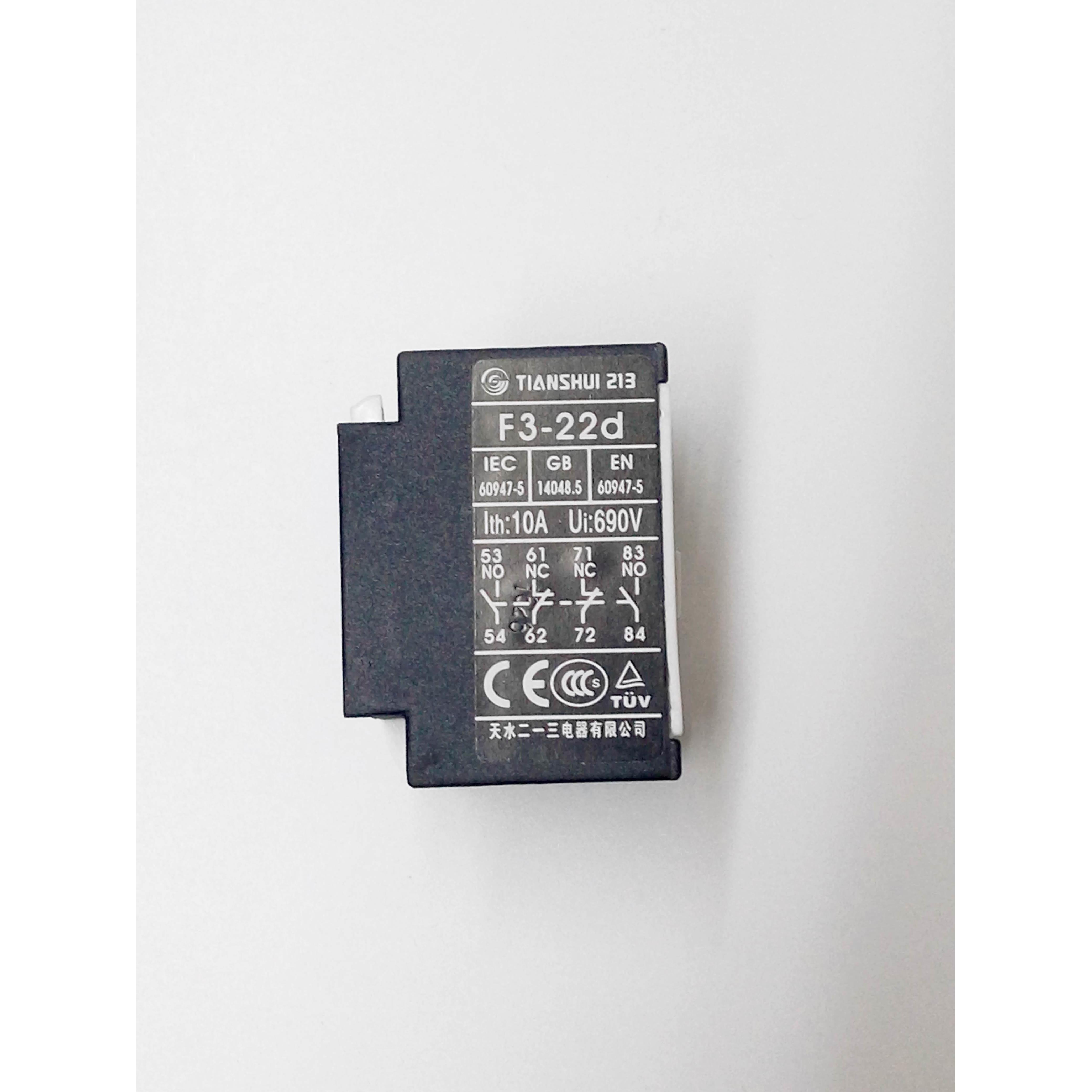 询价正品天水二一三 F3-22d继电器接触器辅助触头组F322D二开二闭