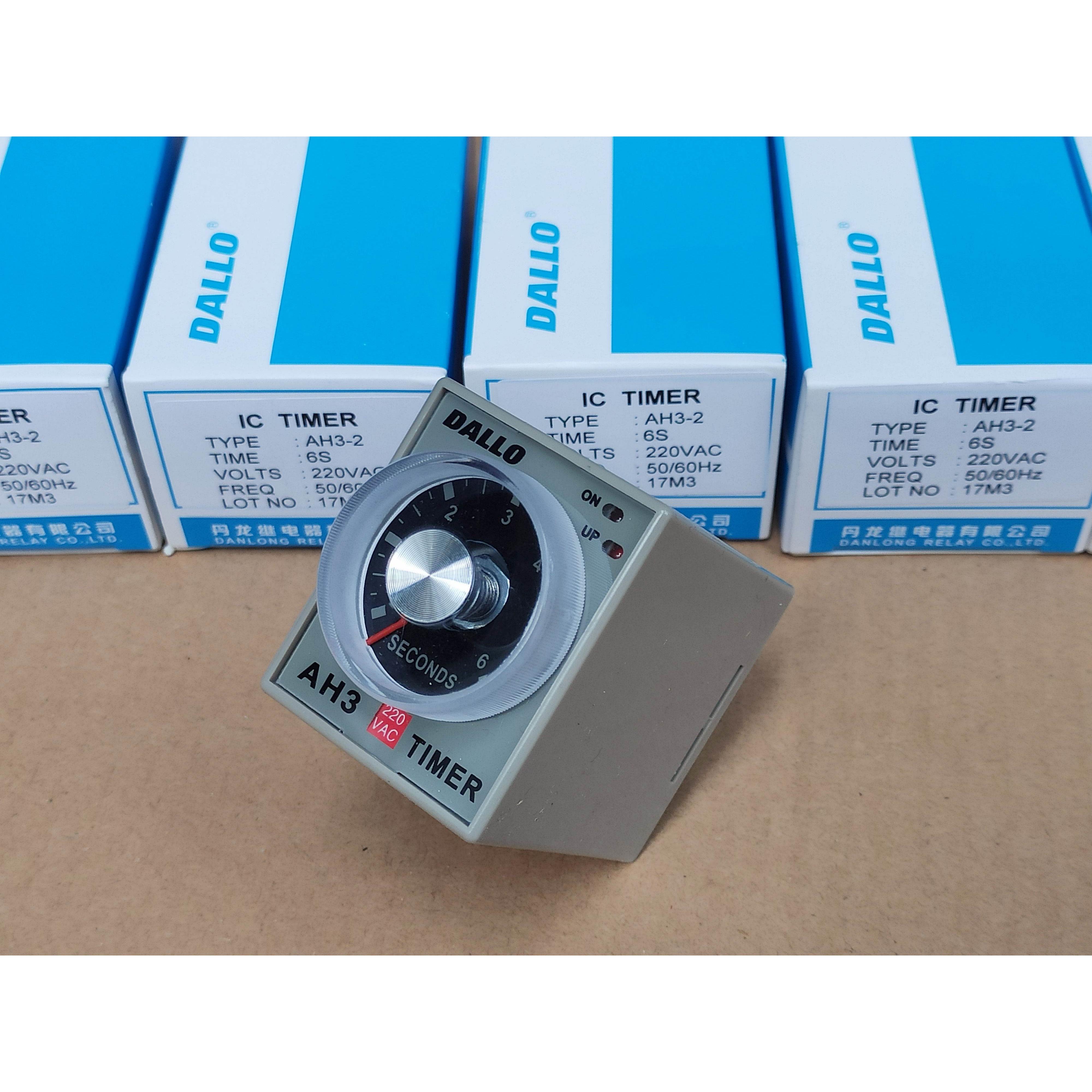 询价原装DALLO丹龙AH3-2时间继电器 园8脚 时间制控制器制AC220 D