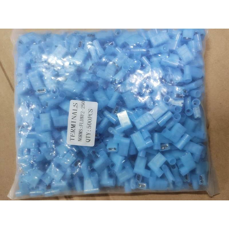 询价6.3旗形插簧FLDNY2-250尼龙母绝缘接头 直角冷压接线端子500