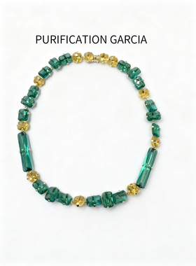 Purification Garcia小众轻奢嵌几何钻项链，璀璨闪耀，厚金电镀