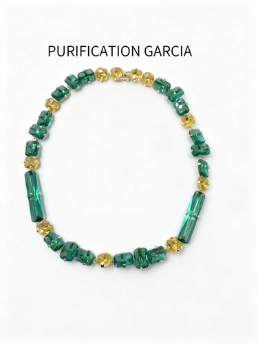 Purification Garcia小众轻奢嵌几何钻项链，璀璨闪耀，厚金电镀