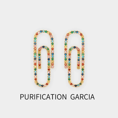 轻奢耳环pg彩钻名品别针