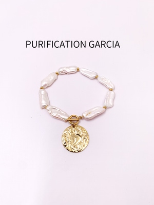 Purification Garcia轻奢高贵长条淡水珍珠手链，厚金电镀，T-O扣