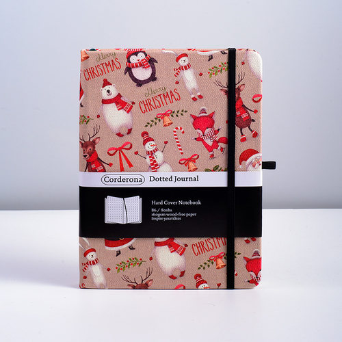 圣诞快乐点阵绑带笔记本