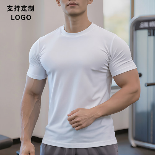 液氨丝光棉健身男短袖T恤定制