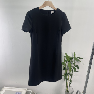 黑色短袖 简洁版 连衣裙 高品 柜货