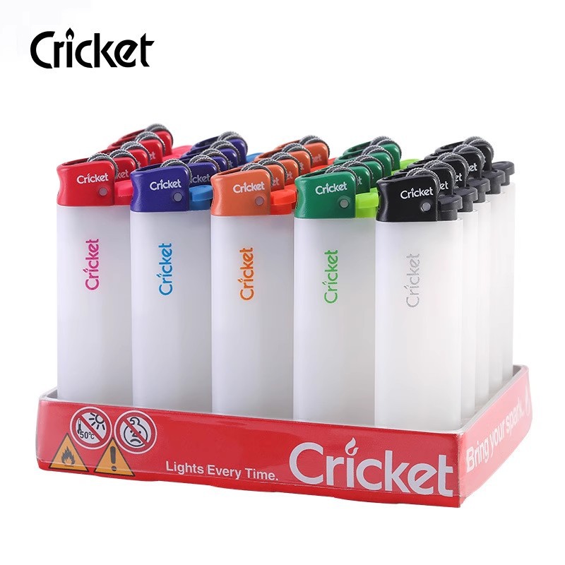 cricket草蜢白身半透明砂轮一次性打火机火石滑轮创意个性带标