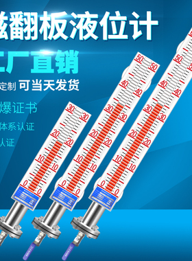 磁翻板液位计远传变送器传感器PP衬四氟PVC面板高压高温防腐防爆