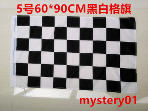 包邮5号60*90CM赛车旗F1赛车旗黑白格旗赛车发令旗终点旗红旗绿旗