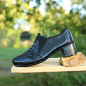 两侧松紧 中跟真皮软垫深口一脚蹬 41657 软底轻便 德国Rieker