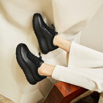 kufenberg缓震软底增高摇摇底鞋