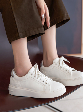 双鞋带 宽楦超轻增高底 德国KUFENBERG2706 里外全皮舒适小白鞋