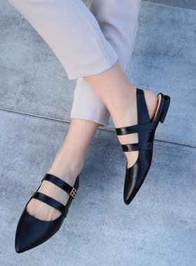 好靓 很舒适 奥地利友高HOGL 100123 里外全皮宽楦玛丽珍包头凉鞋