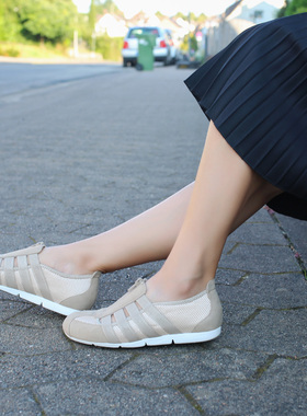 可机洗 SUPERSOFT系  超轻软底KUFENBERG3733 松紧拉链镂空赤脚鞋